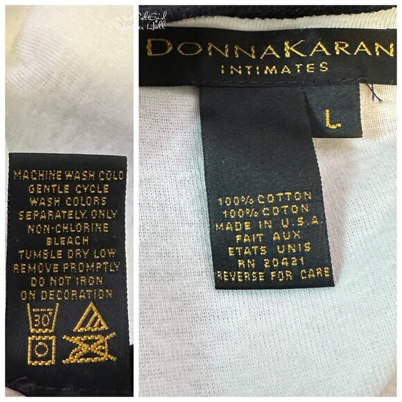 Donna Karan New York Intimates White Tank Top with Black Trim Size Large - Picture 5 of 6